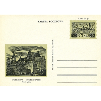 Karta Cp 210 XC Warszwa - Stare Miasto - Widok ogólny -sygn. I.62-50.000